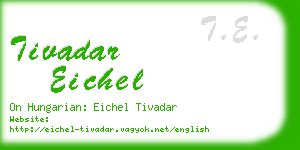 tivadar eichel business card